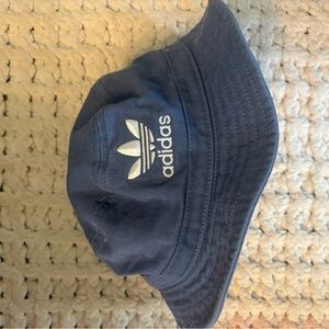 adidas Blue Bucket Hat with White Trefoil Patch